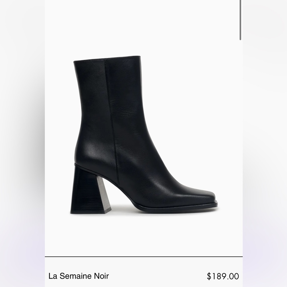 Feners La Semaine Noir Leather Boots